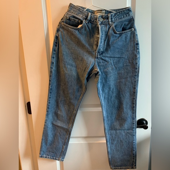 Everlane 90s Cheeky Jeans In Atlantic Blue Size 27 Cropped - Picture 5 of 12